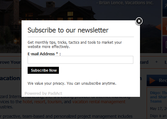 Pop ups image